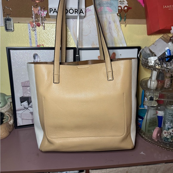 Gemma Large Tri-Color Pebbled Leather Tote - Picture 2 of 8